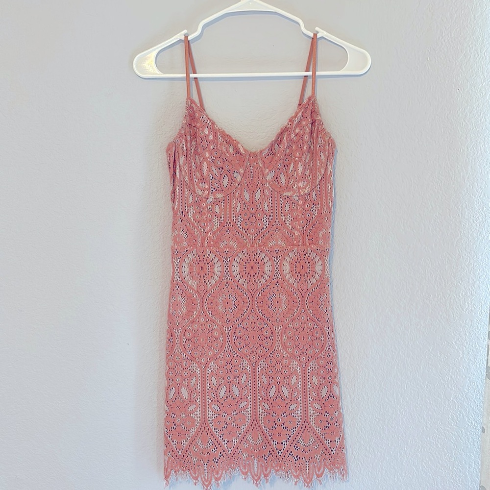 Pink lace Express dress